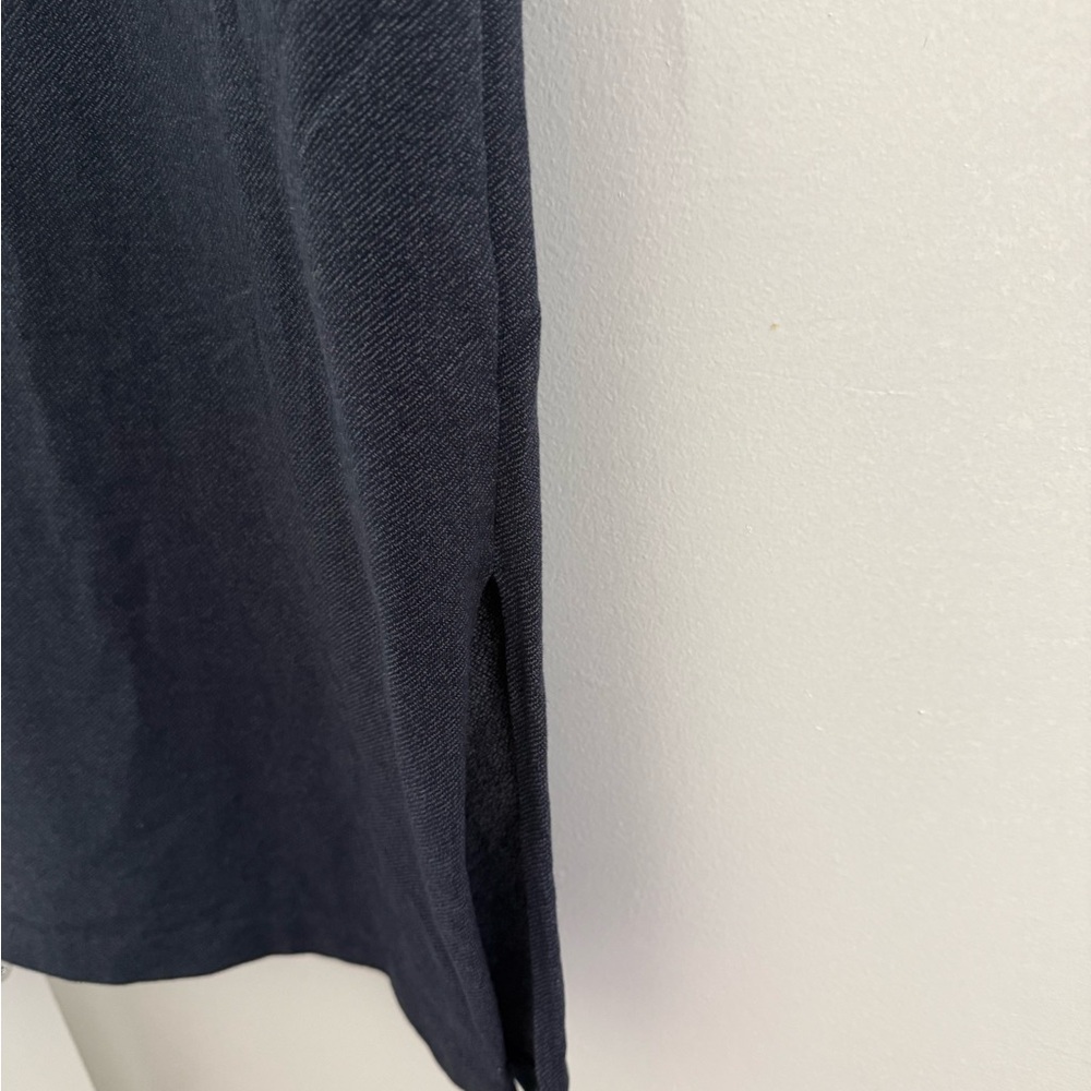 Banana Republic Factory Black Sheath Midi Dress Square Neck Sleeveless. Petite - Picture 9 of 10